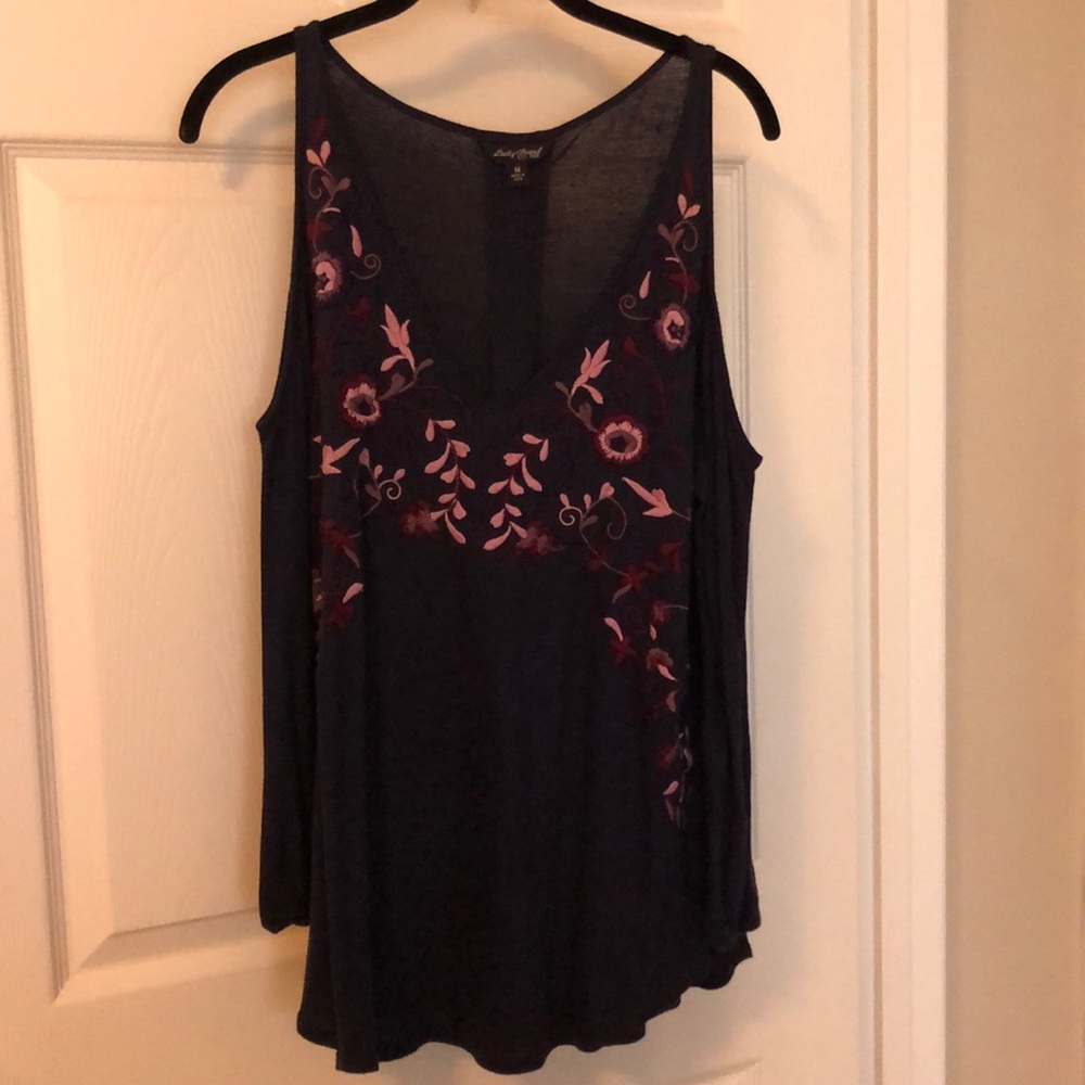 Lucky Brand flower pattered long sleeve blouse